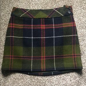 J.Crew 100% Wool Plaid Skirt